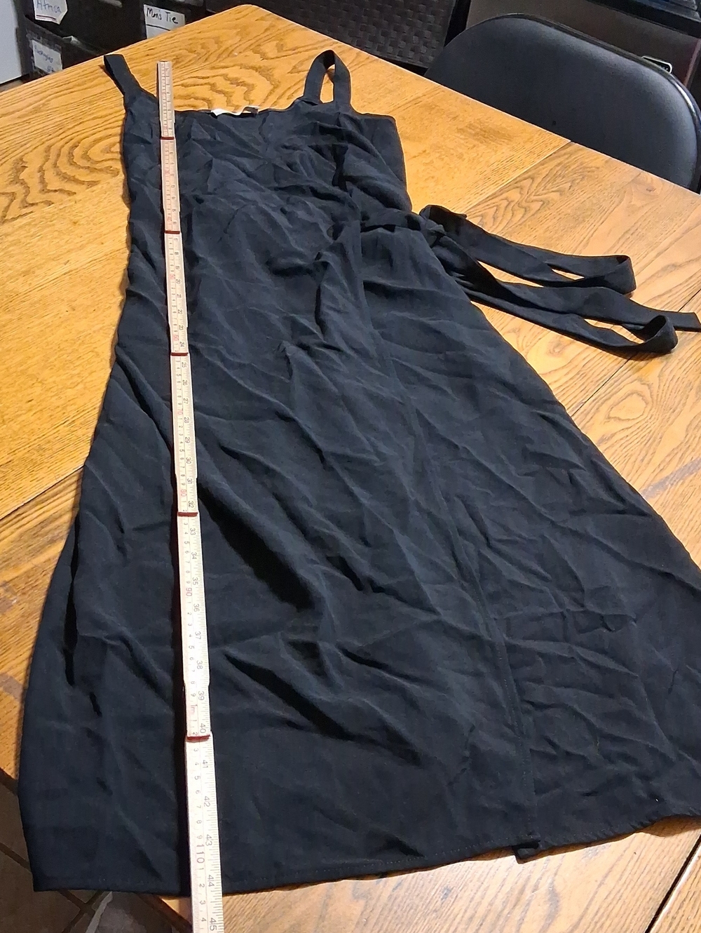 NEW EVERLANE Women Black WRAP Dress 0 MIDI ??